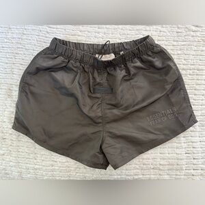 Essentials Dark Olive Drawstring Shorts size M